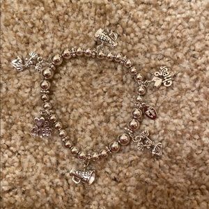 Adorable cheerleading charm bracelet